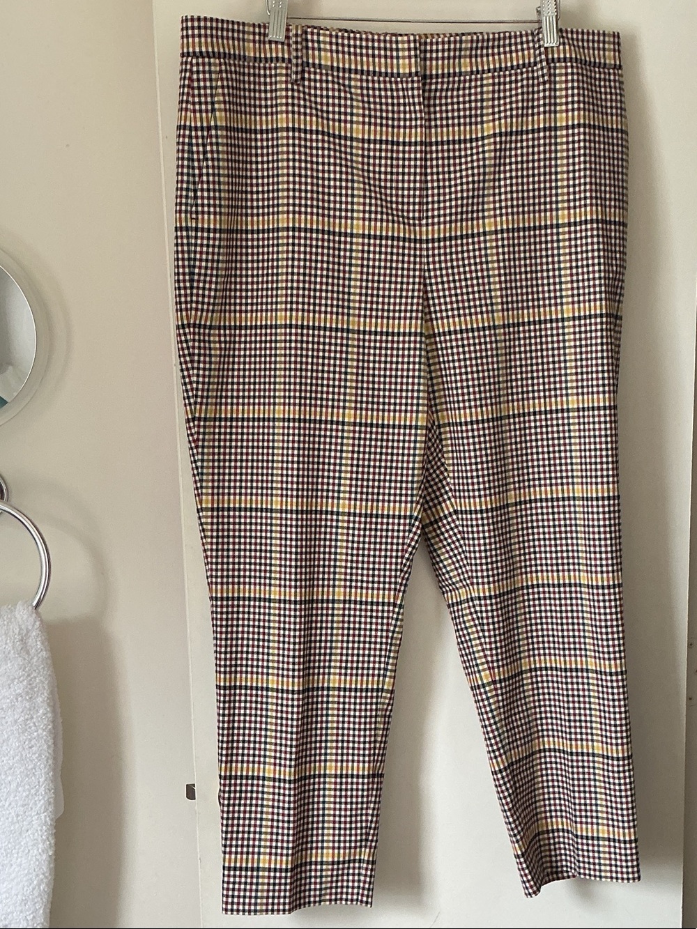 1901 from NORSTROM Brown Plaid Dress Pants